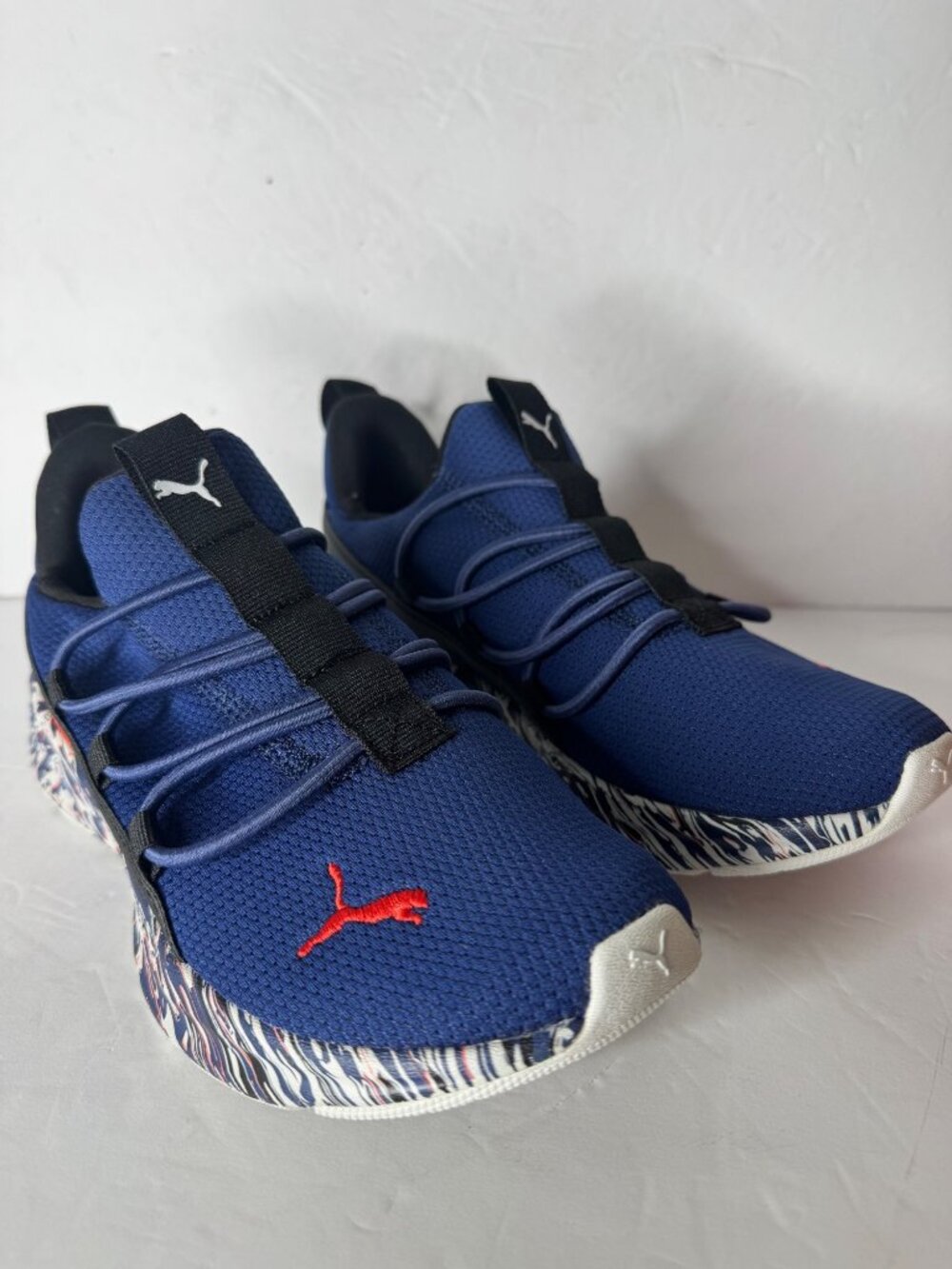 PUMA One4All 2.0 Slip On Sneakers Big Kids US 4.5 Shoes Crazy Kits Jr. Blue Red - Picture 4 of 7